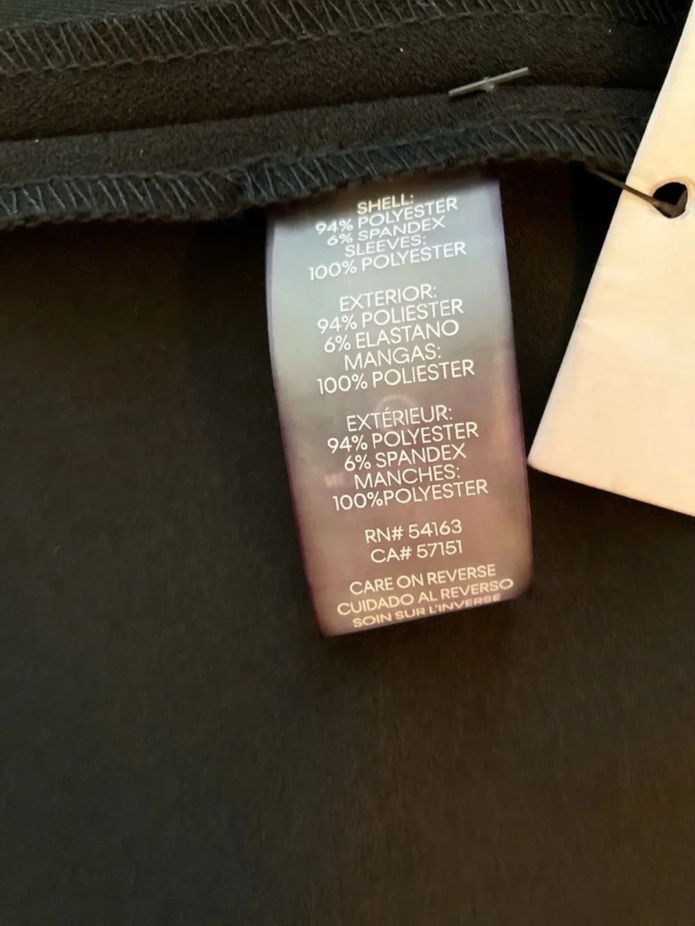 Calvin Klein Long-Sleeve Knee-Length Sheath Dress Size 8 Black Sheer Arms NWOT - Picture 10 of 12